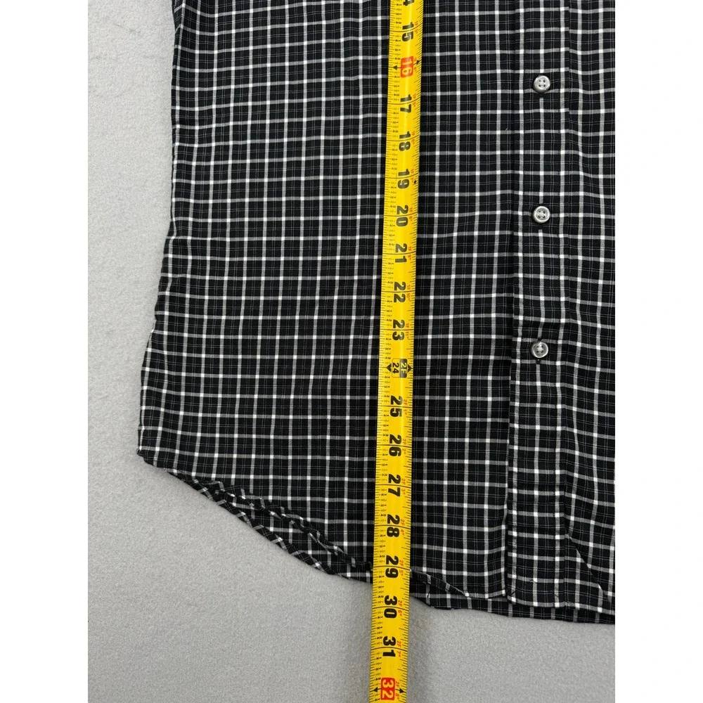Polo Ralph Lauren Long Sleeve Button Down Shirt Men's M Black Plaid‎ Casual